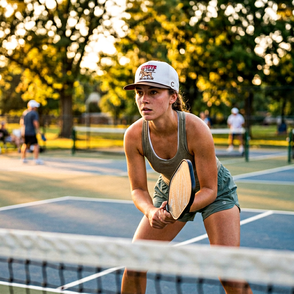 Pickleball at golden hour